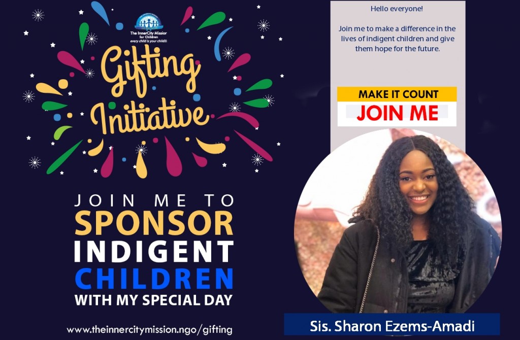Join me to make a difference in the lives of indigent children and give them hope for the future.