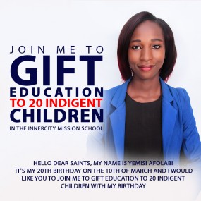Sponsor 20 Children Back to School With My Birthday