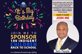 JOIN ME TO SEND 100 CHILDREN BACK TO SCHOOL