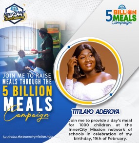 JOIN ME TO SPONSOR SCHOOL MEALS TO 1000 CHILDREN 
