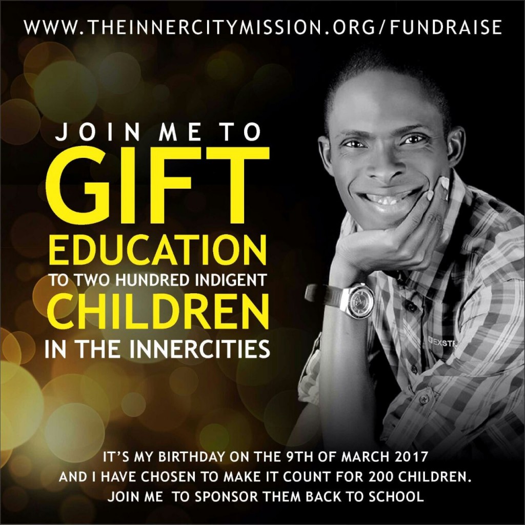 JOIN ME TO SPONSOR 200 INDIGENT CHILDREN BACK TO SCHOOL