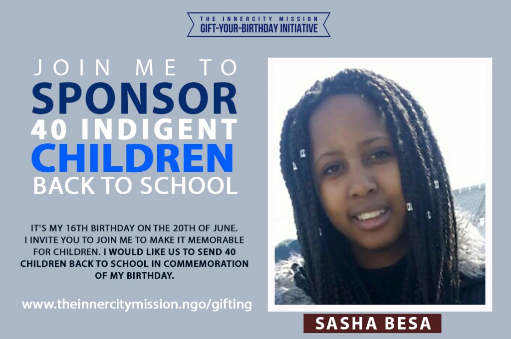 JOIN ME TO SPONSOR 40 INDIGENT CHILDREN BACK TO SCHOOL