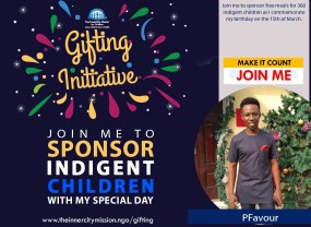 JOIN ME TO GIFT MEALS TO 360 VULNERABLE CHILDREN