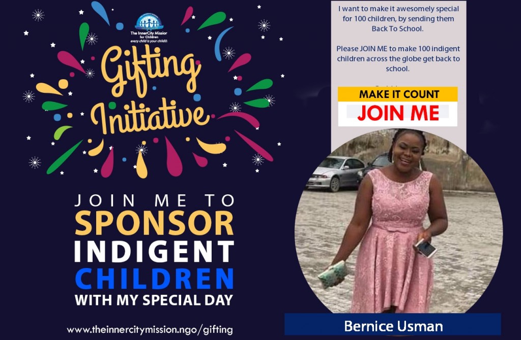 JOIN ME TO SEND CHILDREN BACK TO SCHOOL