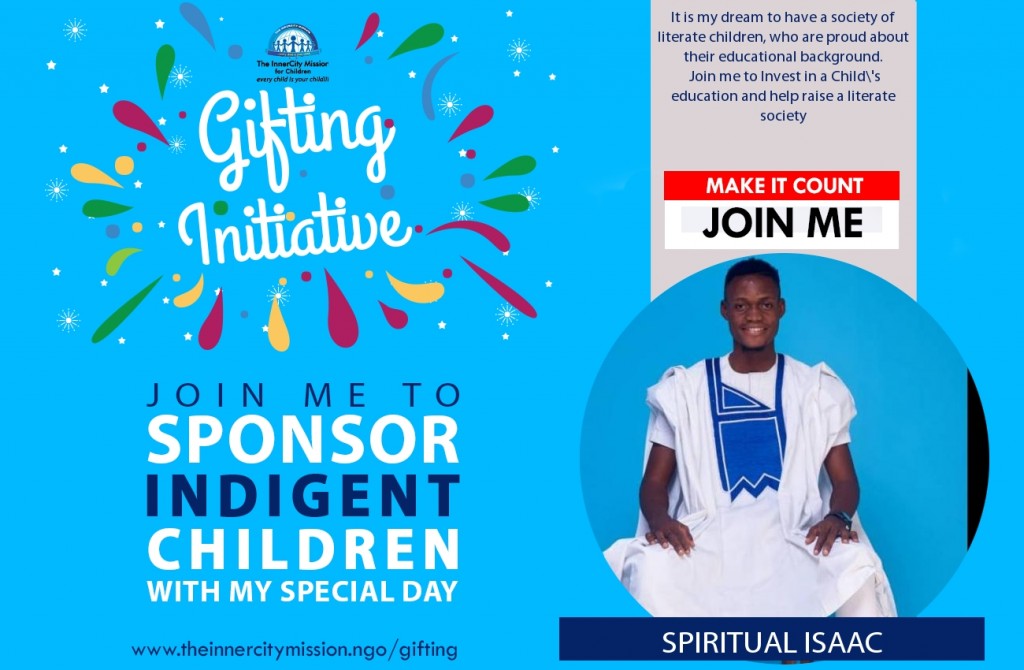 JOIN ME TO INVEST IN THE FUTURE OF 50 INDIGENT CHILDREN