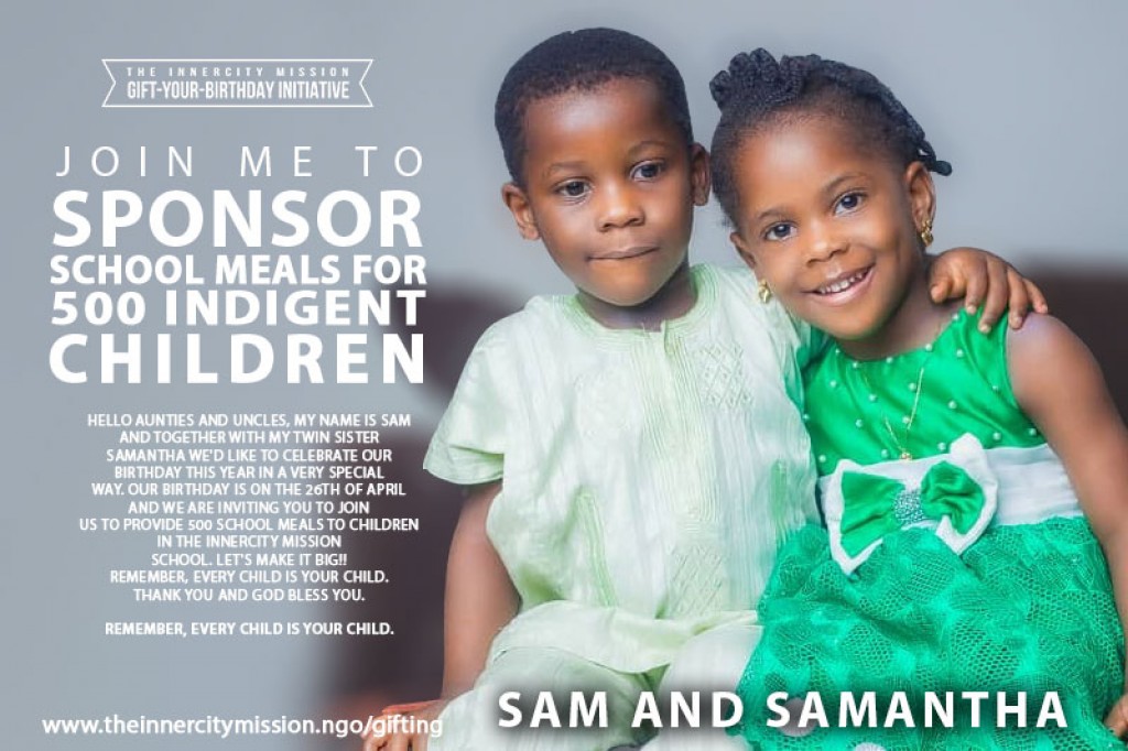 Join Me To Sponsor School Meals For 500 Indigent Children