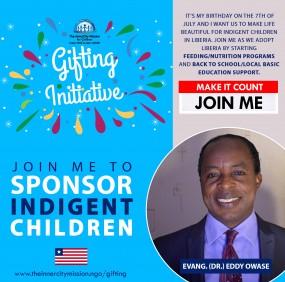 Join Me To Sponsor Indigent Children