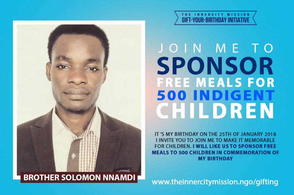 Join Me To Sponsor Free Meals For 1,000 Indigent Children