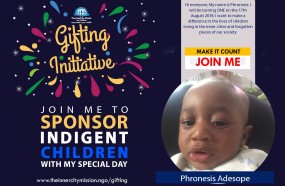 JOIN ME TO SPONSOR FREE MEALS FOR INDIGENT CHILDREN