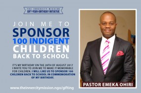 Join Me To Sponsor 100 Indigent Children Back To School