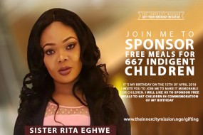 JOIN ME TO GIFT FREE MEALS TO 667 INDIGENT CHILDREN