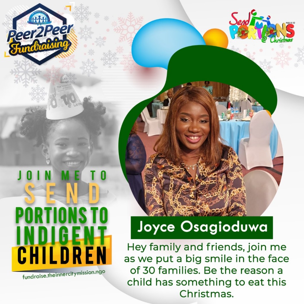 SEND PORTIONS TO THE UNDERSEVED THIS CHRISTMAS