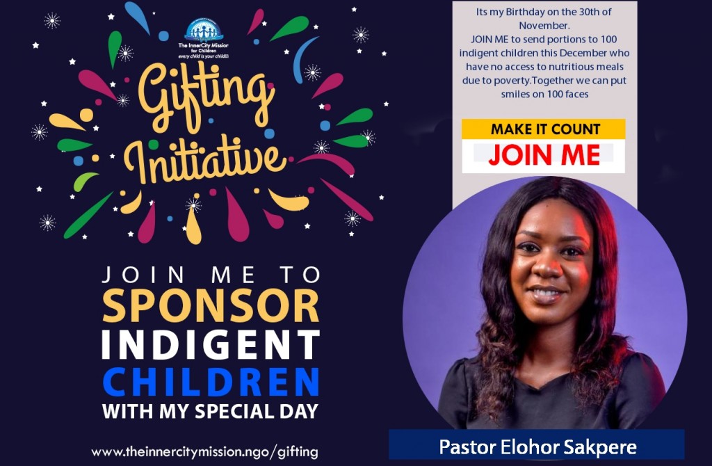 JOIN ME TO SEND 100 PORTIONS TO NEEDY CHILDREN