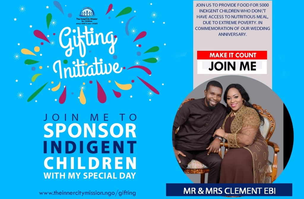 JOIN US TO FEED 5000 INDIGENT CHILDREN