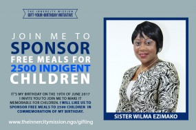 sponsor free meals for 2500 indigent children