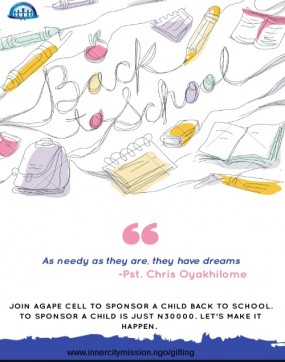 AGAPE BACK TO SCHOOL CAMPAIGN