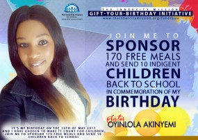 SPONSOR 170 CHILDREN BACK TO SCHOOL WITH MY BIRTHDAY