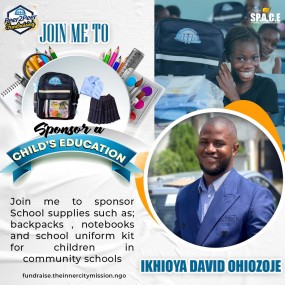 Join me to provide learning essentials for indigent children
