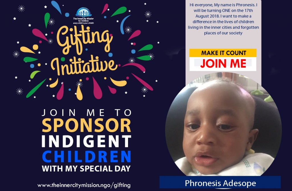 JOIN ME TO SPONSOR FREE MEALS FOR INDIGENT CHILDREN