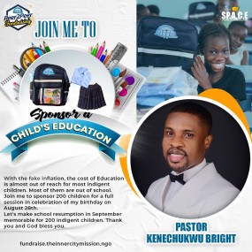 JOIN ME TO INVEST IN THE FUTURE OF INDIGENT CHILDREN THROUGH EDUCATION