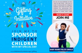 Join me to sponsor free meals for  at least 200 indigent children