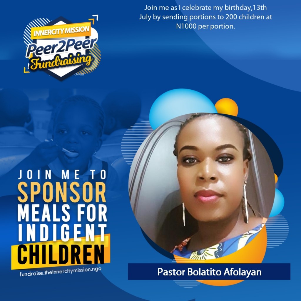 JOIN ME TO MEET THE NEEDS OF INDIGENT CHILDREN. 