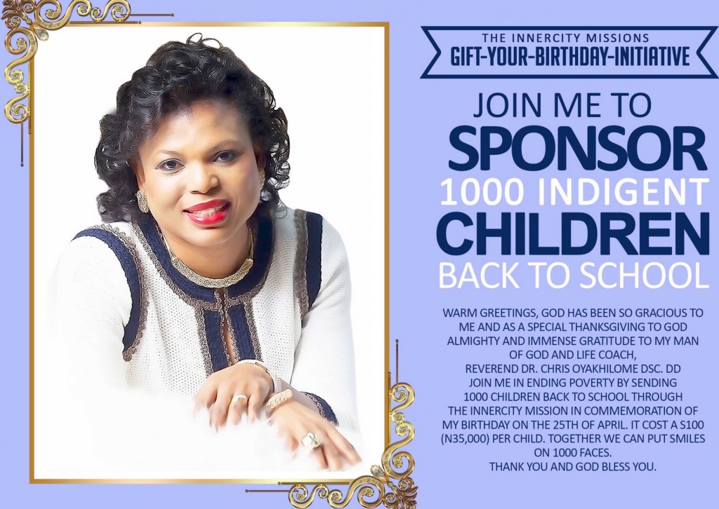 JOIN ME TO SEND 1000 CHILDREN BACK TO SCHOOL