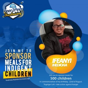 JOIN ME TO FEED 500 CHILDREN IN NEED 