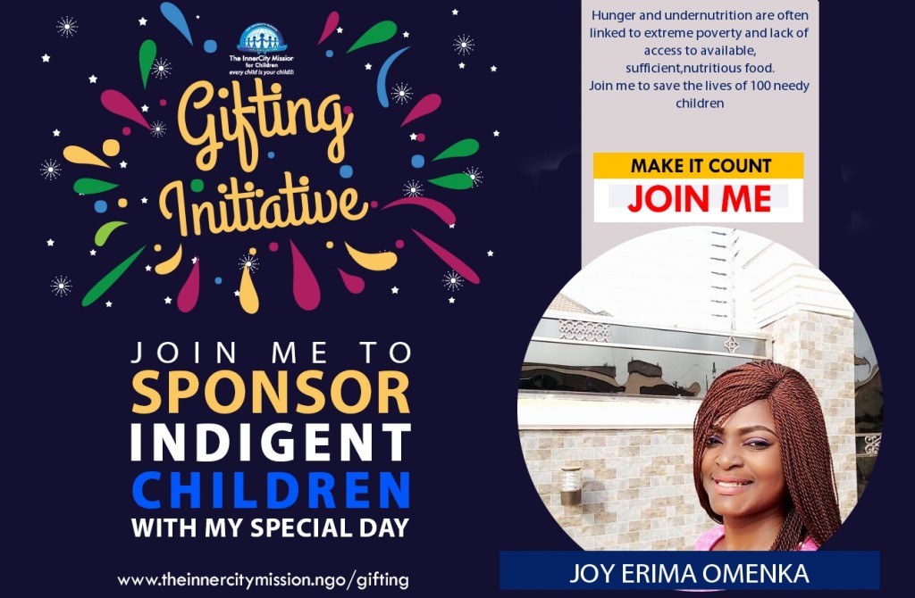 MY GIFT OF LOVE TO 100 NEEDY CHILDREN