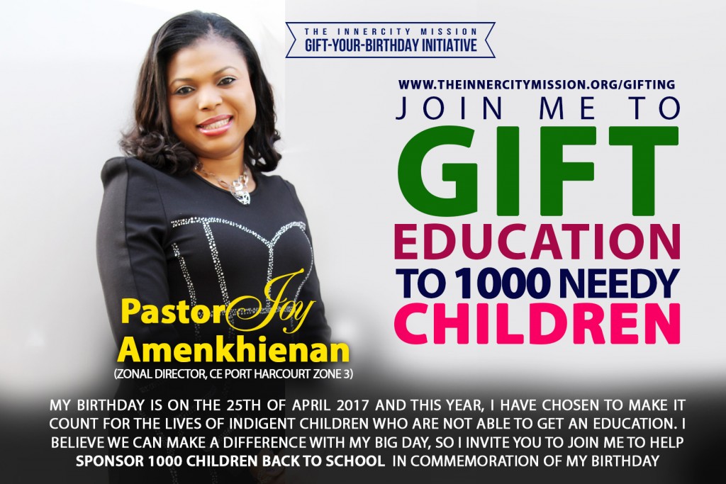 SEND 1000 CHILDREN BACK TO SCHOOL WITH MY BIRTHDAY