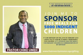 Join Me To Sponsor 5000 Free Meals for Indigent Children