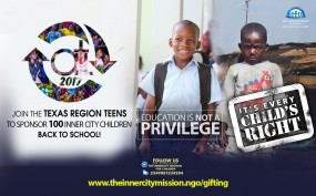 JOIN THE TEXAS REGION TEENS TO SEND CHILDREN BACK TO SCHOOL