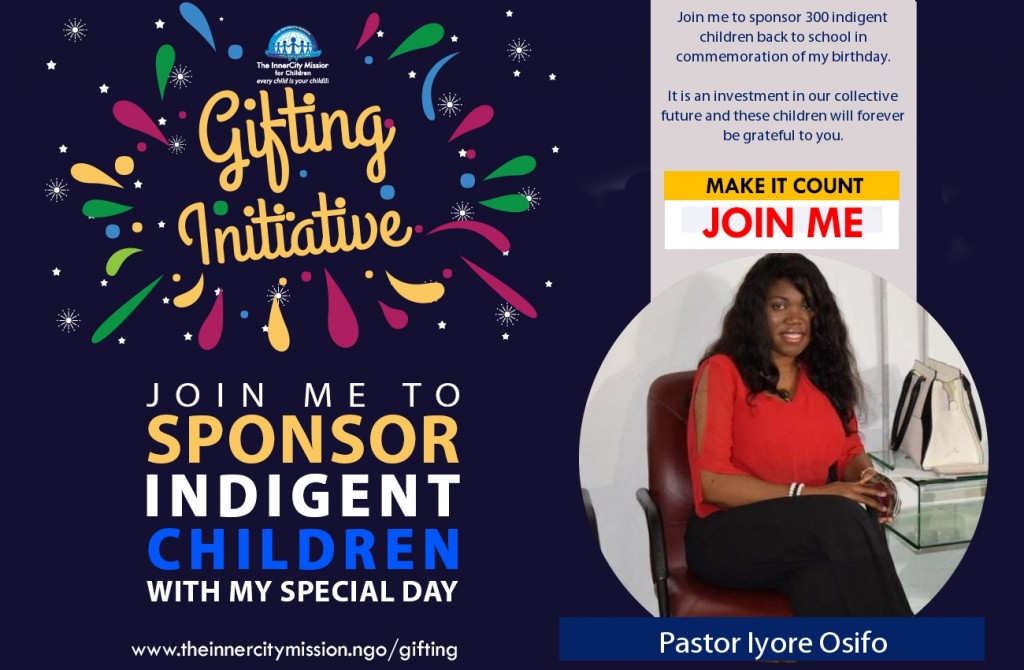 JOIN  ME TO SEND INDIGENT CHILDREN BACK TO SCHOOL