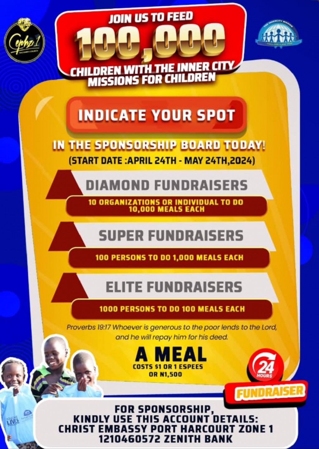 PROJECT FEED 3000 INDIGENT CHILDREN