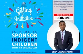 JOIN ME TO RAISE 500 MEALS FOR THE GLOBAL FOOD DRIVE