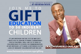 SPONSOR 50 CHILDREN BACK TO SCHOOL WITH MY BIRTHDAY