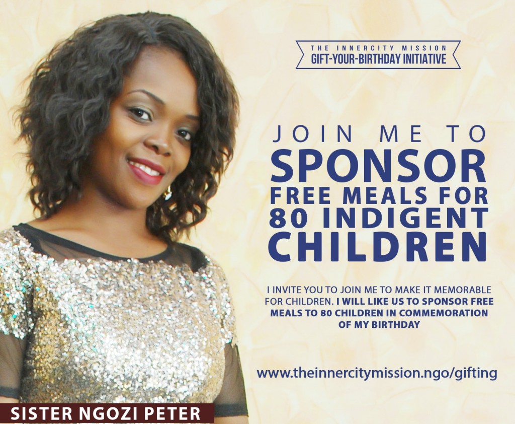 Join Me To Sponsor Free Meals For 80 Indigent Children