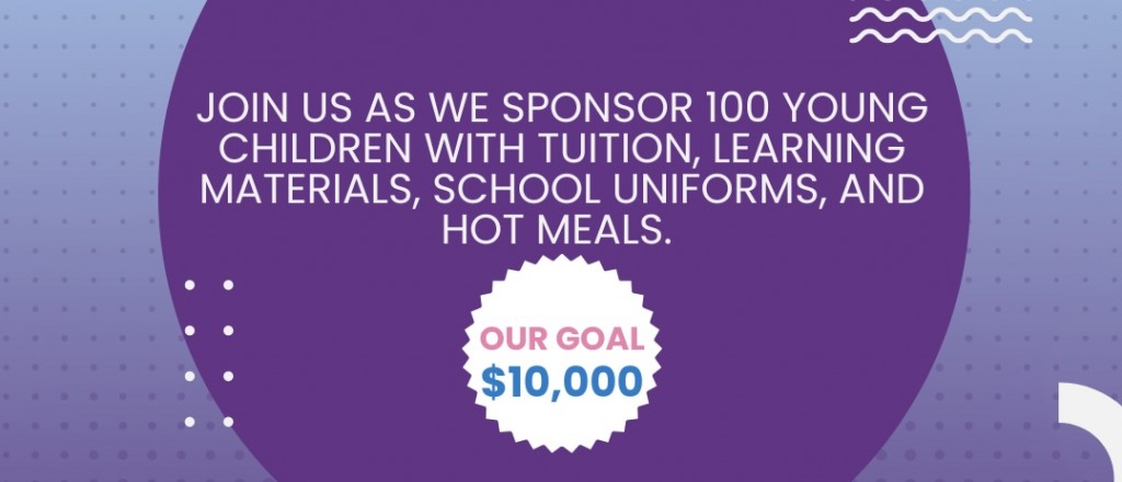 You can make a difference in the lives of 100 indigent children. Sponsor a child today