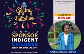 JOIN ME TO SAVE 100 CHILDREN FROM HUNGER THREAT