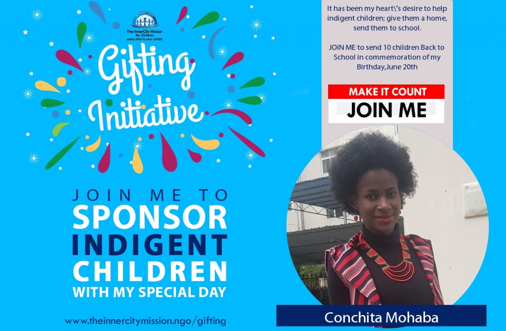 JOIN ME TO SECURE THE FUTURE OF 10 INDIGENT CHILDREN