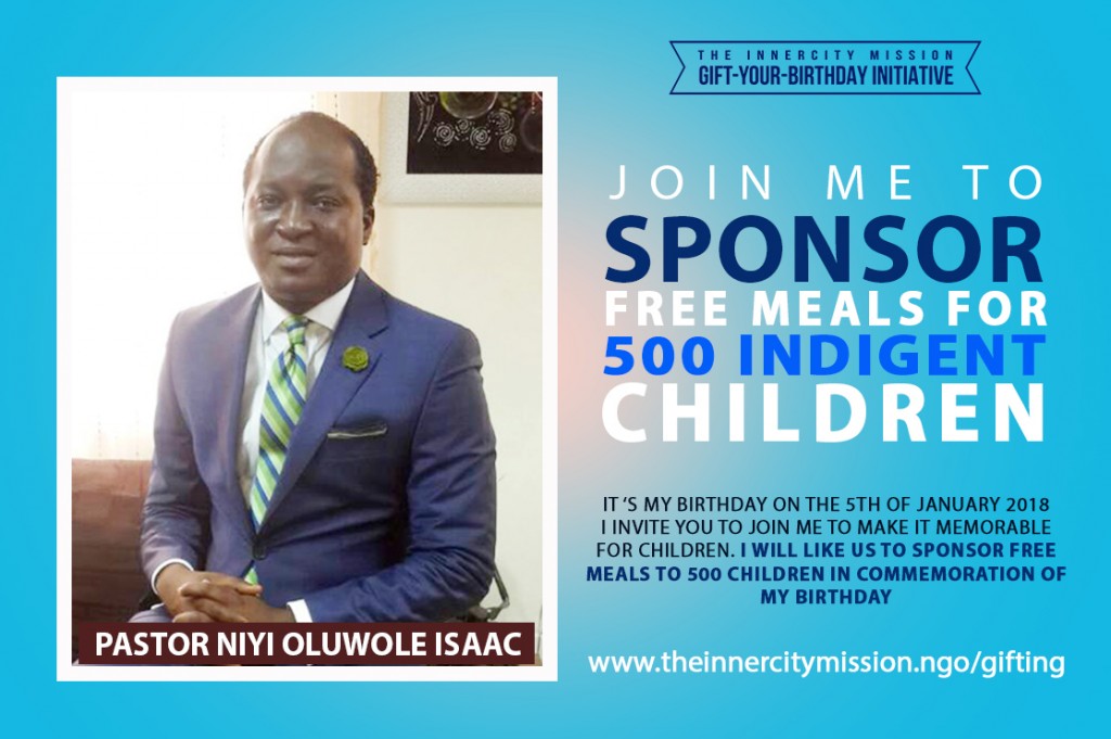 Join Me To Sponsor Free Meals For 500 Indigent Children