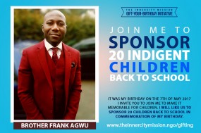 Join Me To Sponsor 20 Indigent Children Back To School