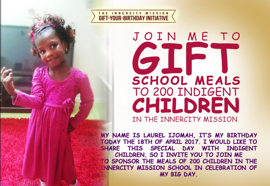 School Meals For 200 Children With My Birthday