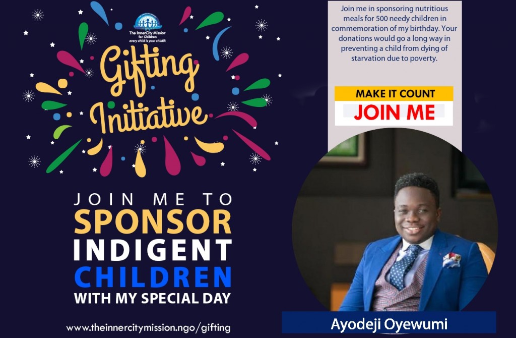 JOIN ME TO FEED 500 NEEDY CHILDREN