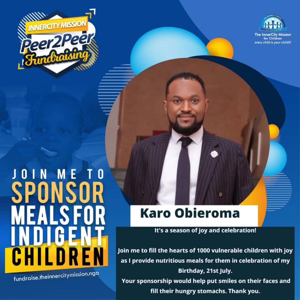 JOIN ME TO BRING JOY TO 1,000 INDIGENT CHILDREN