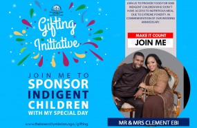 JOIN US TO FEED 5000 INDIGENT CHILDREN