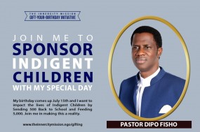 JOIN ME TO SEND 500 INDIGENT CHILDREN BACK TO SCHOOL AND SPONSOR 5000 MEALS 