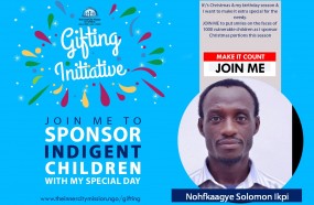 Join me to SPONSOR INDIGENT CHILDREN