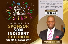 JOIN ME TO SECURE EDUCATION FOR 5000 INDIGENT CHILDREN