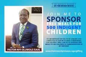 Join Me To Sponsor Free Meals For 500 Indigent Children